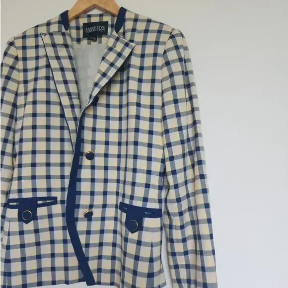 Vintage Executive Collection Plaid Blazer - Picture 3 of 9